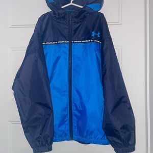 UA Kids Navy and Royal Blue Raincoat Youth Medium YMD 10-12y